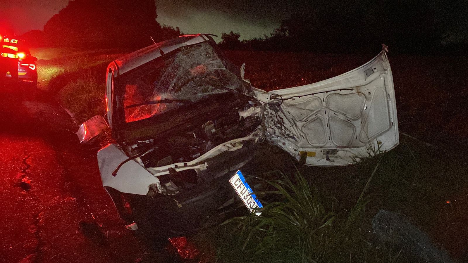 Foto: Flavio Fernandes/Araraquara Agora/Carro de Cauê Totalmente Destruído